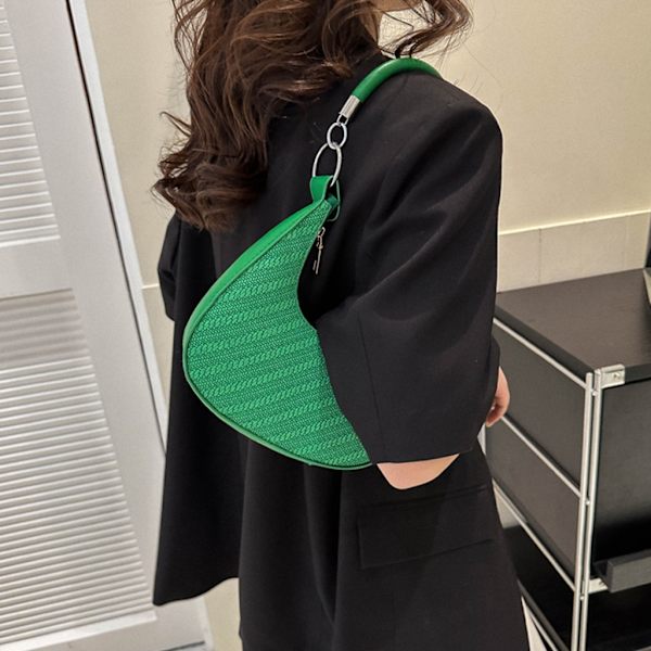 2023 underarmstaske Trendy armhule-tote-tasker Modehåndtaske Halvmånetasker Green