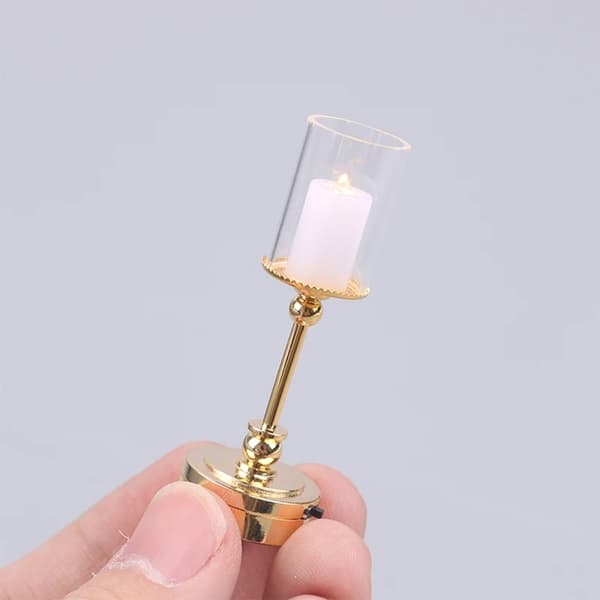 Dukkehuse Bordlamper Miniature LED Belysningslampe til Indendørs Scenevisning