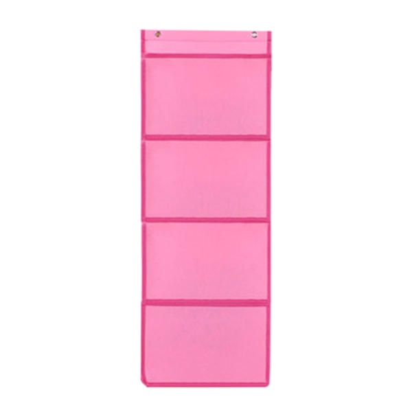 Pocket Chart Käytännöllinen ripustuslaukku Haning Seinäarkiston organizer korttikuville Red - 1 square