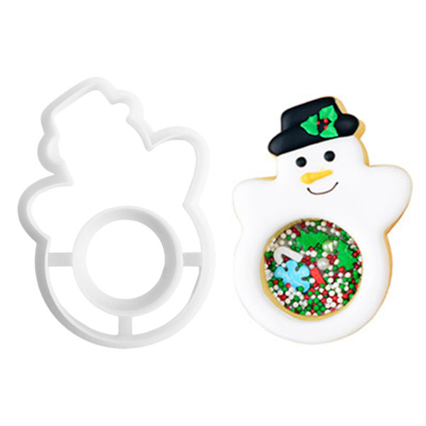 Juleserie Cookie Cutter Kiksforme Fondant Kage Dekorationsværktøj Plast Sugarcraft Kage Topper Bagværk Bageform