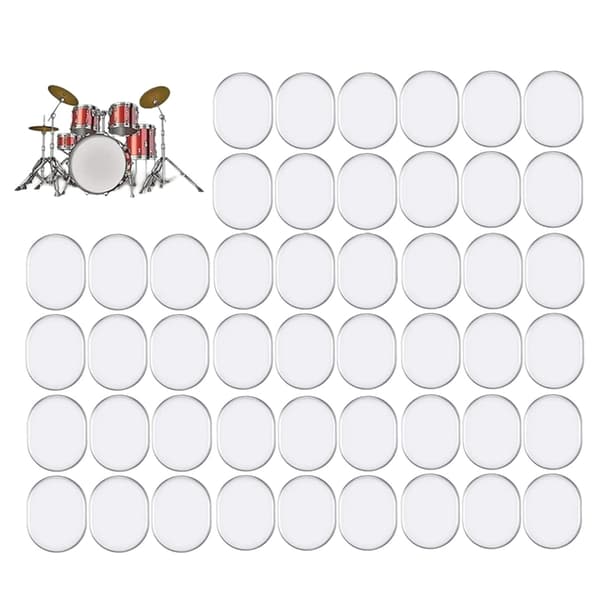48PCS Tysta Trumkuddar Ljudreducerande Silikon Mute Pads Lämpliga för Trummor