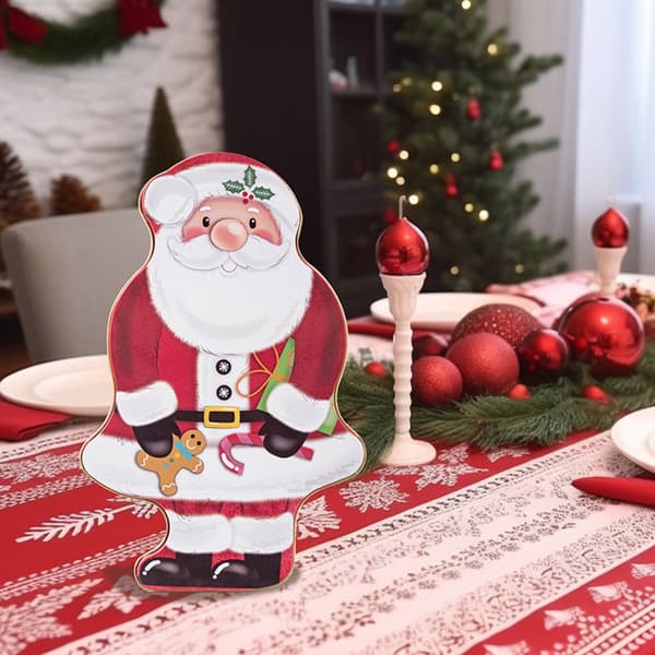 Elegant Jul Tomte Plåtlåda Perfekt För Julklappar