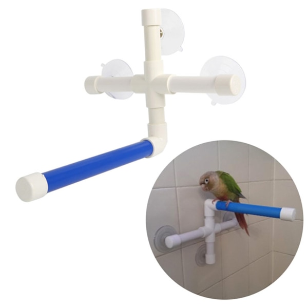Bird Shower Perches Kannettava imukuppi kylpyahven papukaija ikkunasta seisova lelu