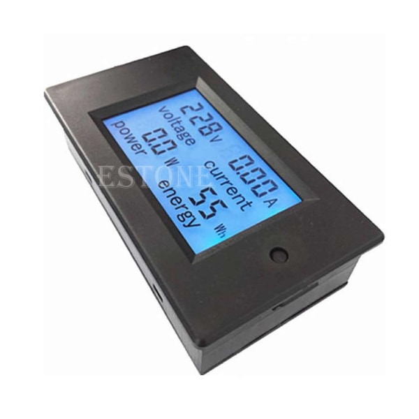 AC 20A 100V LCD Digital Volt Spänning Watt Power Effektmätare Amperemeter Voltmeter