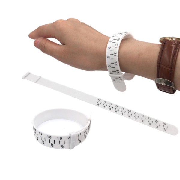 Professionellt plastarmband armband Mätare Sizer Smycken Mät handledsstorlek Verktyg för 15-25 cm smyckenstillverkningsverktyg