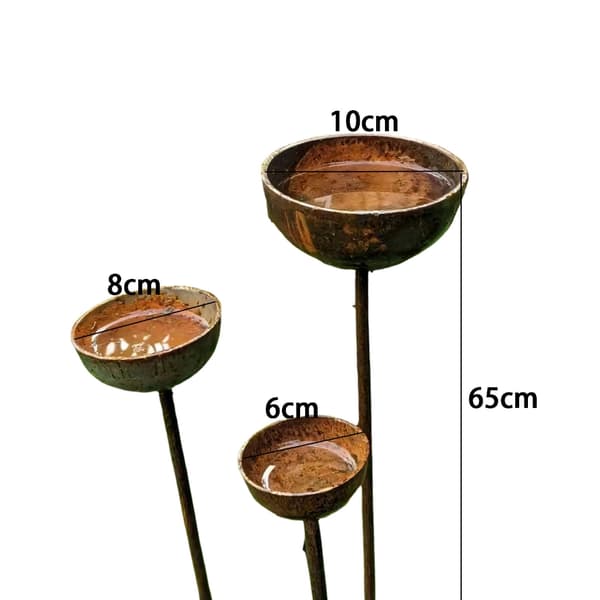 Haglestativsett med 6/8/10 cm forvitrede skåler