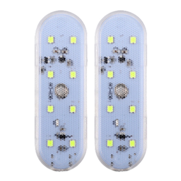 USB oppladbare 8 lysdioder Touch Light Nattleselys Biltilbehør