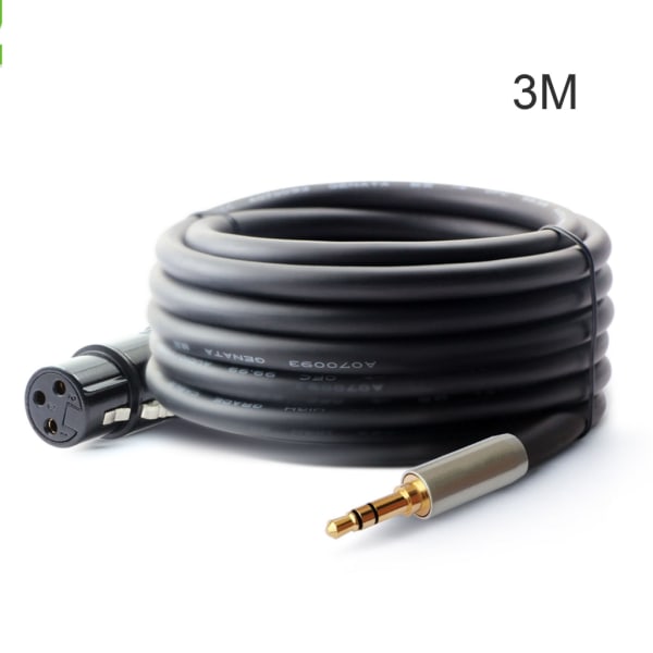 1/8 tuuman 3,5 mm - XLR kaapeli uros-naaras (XLR - 3,5 mm kaapeli, XLR - 1/8 kaapeli, 1/8 - XLR kaapeli)