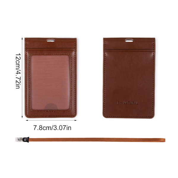 Magneettinen korttipidike Rintanappipidike kaulanauhalla käyntikorttipidikkeellä Brown