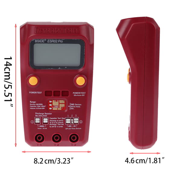 ESR02 PRO Transistor Tester Kapacitans Induktans til Elektronisk Vedligeholdelse