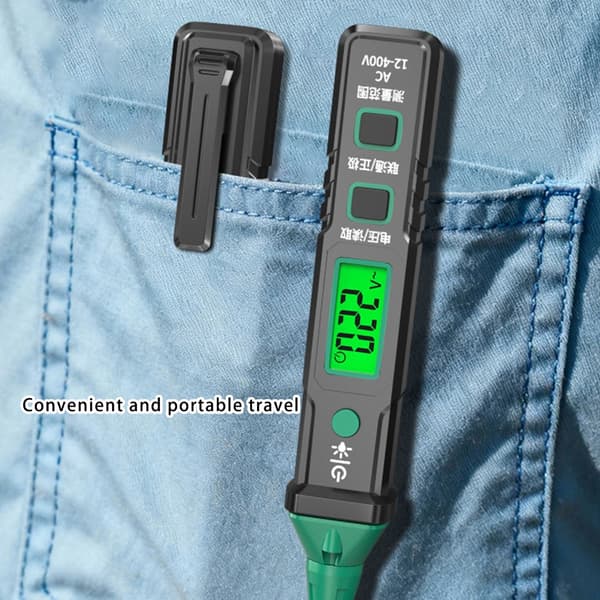 Elektriker Spänningstestare Digital LED-skärm Multifunktionella Säkerhetsdesigner