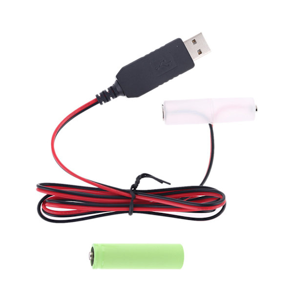 LR6 AA-pariston poistaja USB power 1,5 V AA-paristo radiolle sähkölelukellolle LED-nauhavalolaskuri