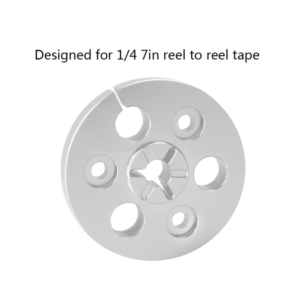 Rull-till-rulle-bandskivkontroll, plast-/metalltejprullnav med monteringsskruvar för 1/4 7-tums rulle-till-rulle-band Silver