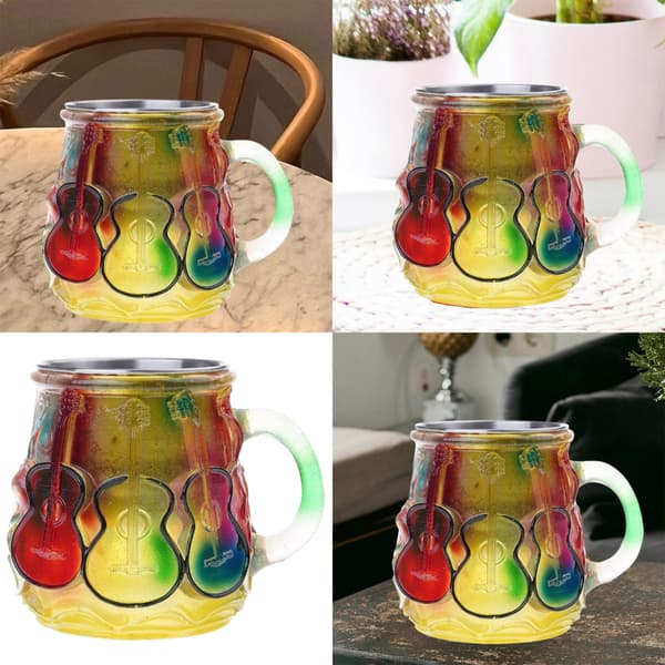 Kreativ Musikgitarr Konst Kaffemugg Personlig Drickskopp med Handtag