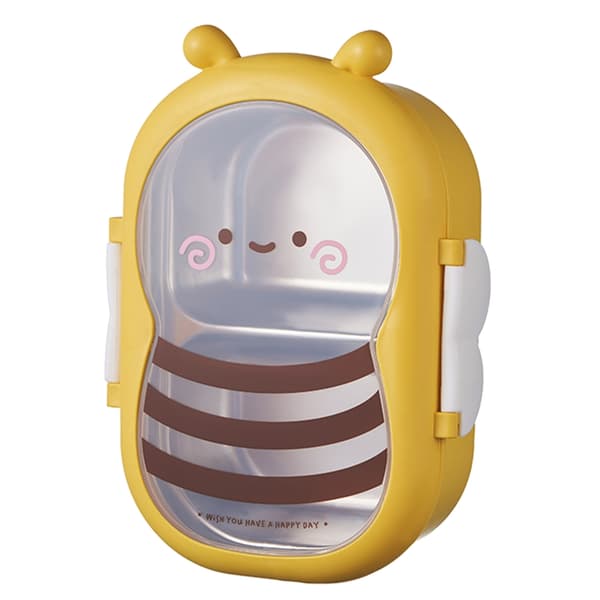 Matboks i rustfritt stål med sikker lås, Bees Lunch Box Outing Tableware