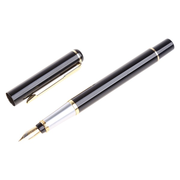 Baoer 801 Rustfritt stål Metall Medium Nib Fyllepenn Student Office Writing