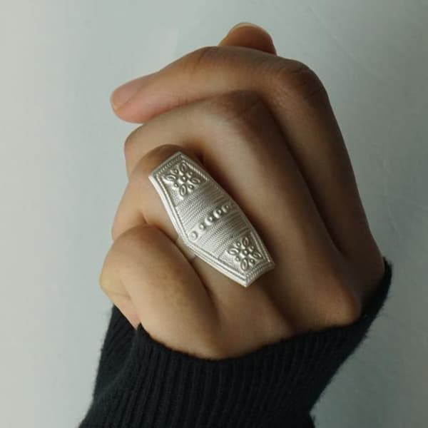 Kunstinspirert ring, legeringskonstruksjon, unisex motering