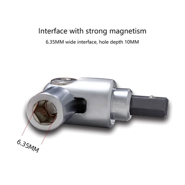 1/4in HexMagnetisk Svingbar Bit Tip Holder Forlengerstang Drill Forlengerstang