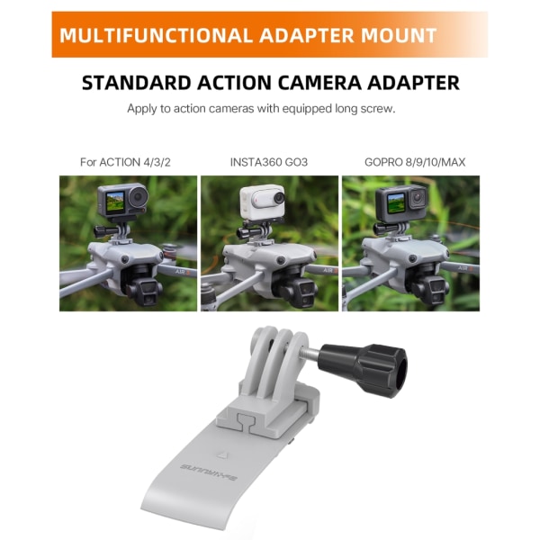 Multifunktionell kameramonteringssats för Air 3 för Gopro12/Insta360go3 Utvidgning av sportkamerafäste