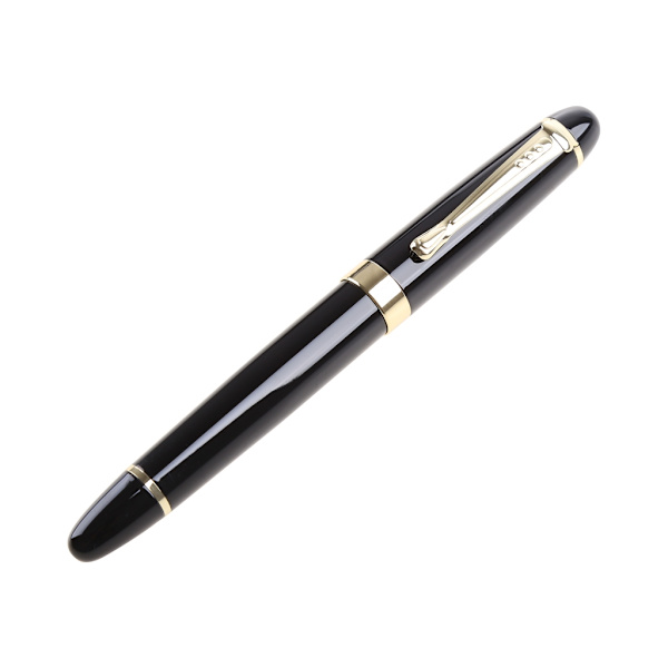 Jinhao X450 Sort Medium Nib Guld Trim Fyldepen Fin gave