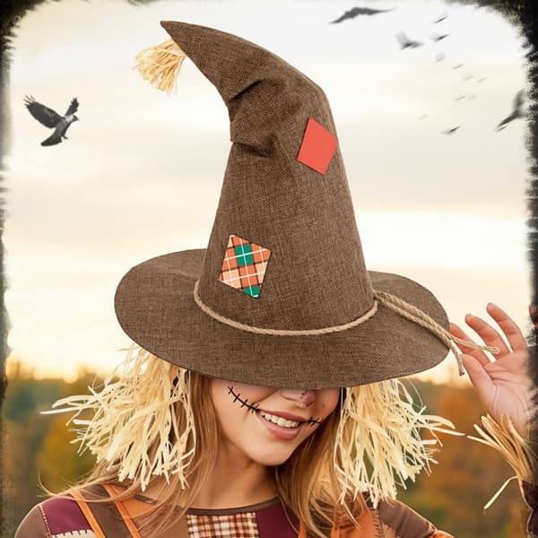 Uhyggelig design heksehat til kvinder til Halloweenfester og temaforsamlinger