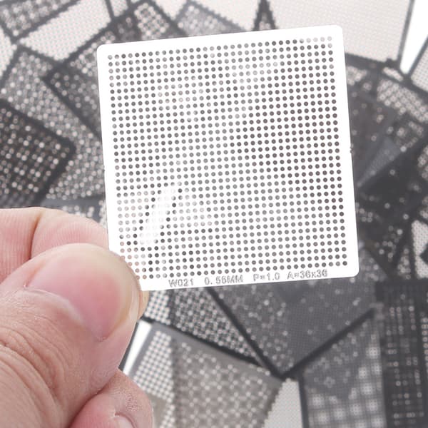 Direkte Varme Stencils 36 stk. Rustfrit Stål BGA Reballing Stencil Universal