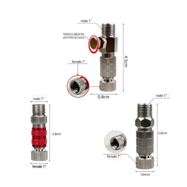 Effektiv luftpumpekobling Brugervenlig luftpumpeadapter Luftpumpetilpasning null - 6
