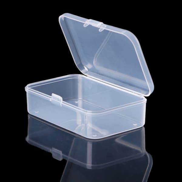 Rektangulär Förvaringslåda i Plast Klar Transparent Behållare Organizer