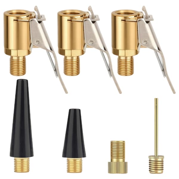 Mässing Låsande Däckpumpmunstycksadapter Däckluftchuck Klämma Adapter