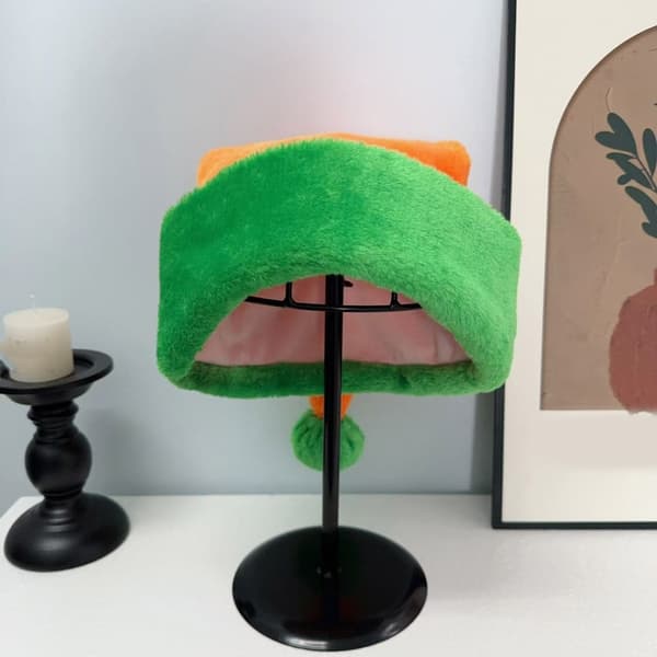 Vänlig morotsformad julhatt julklapp för barnfiranden