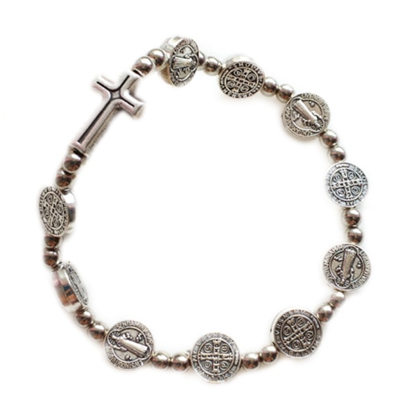 Katolska rosenkransen armband kors hänge bön armband för män kvinnor smycken