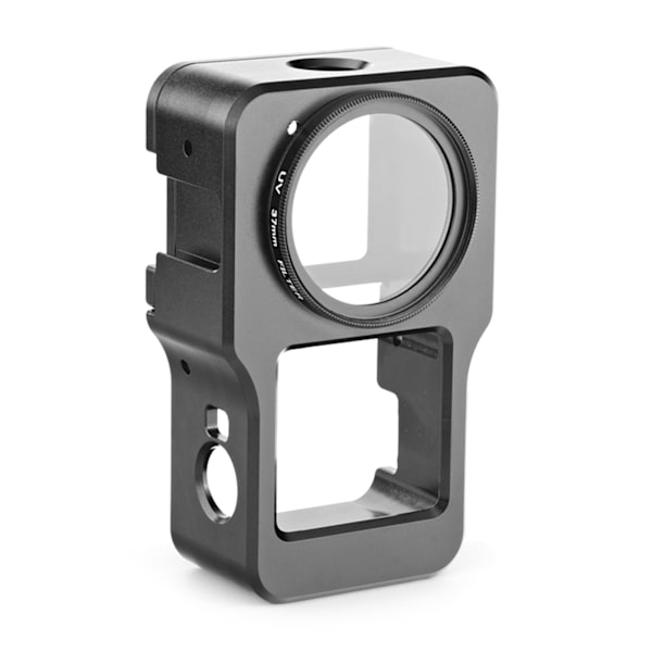 Alumiiniseoksesta valmistettu suojakehys kotelon metallikotelolle, case on 1/4 ja 3/8 ruuvinreiät DJI Action 2 Sports Came -peliin