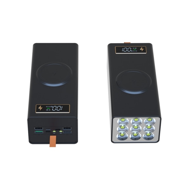 21x18650 batteriförvaringsbox PD Snabbladdning Power Bank- case Stöd för trådlös laddning/snabbladdningsfunktioner