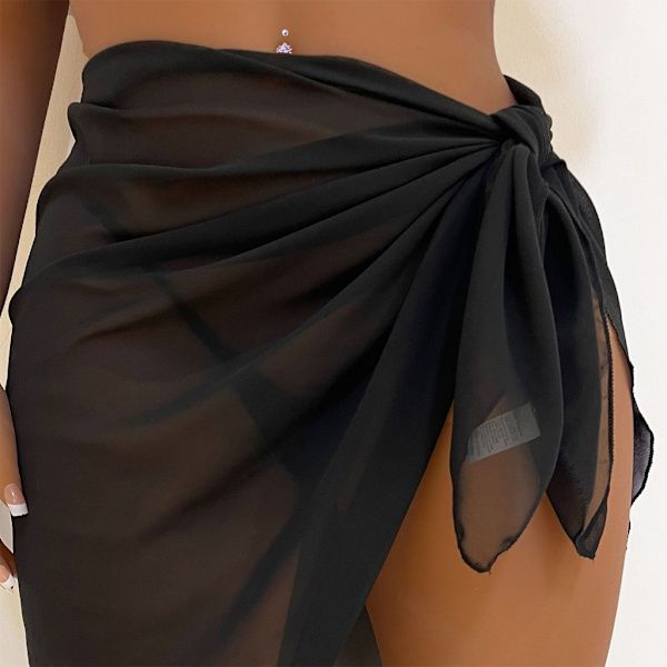 Sarong-peitot naisille, rantapeitto, uimapukukääreet, lyhyt uimapukupareo Black