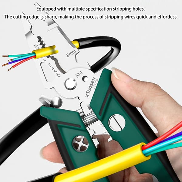 Multifunktionel Wire Cutter Tang Wire Stripper Negle Cutter Krympetang