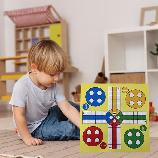Fargerik Ludo Flying Chess Game Musematte Brett 35cm For Barn Voksne