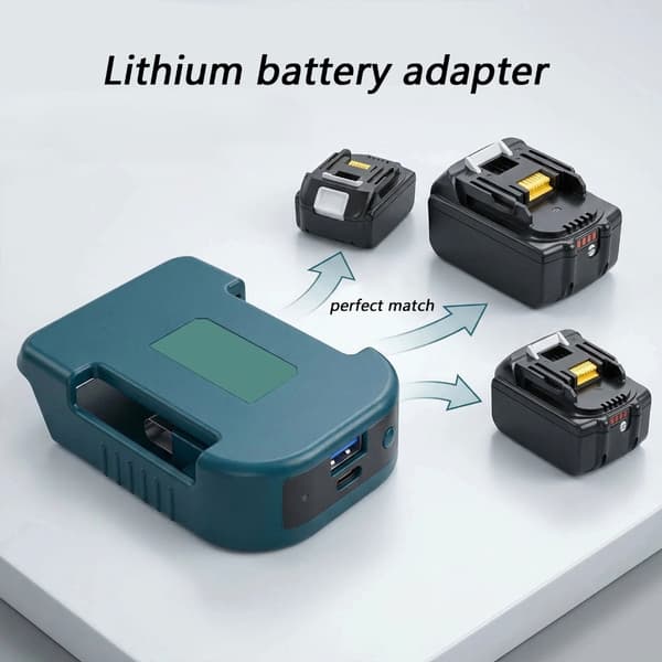 Slitesterk ABS 18V strømbatteriadapter for DCB204, DCB203, DCB200 DCB206