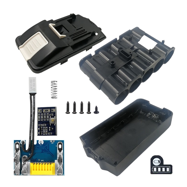 Slitstarkt BL1830 5 X 21700 Batteri för Case PCB CircuitBoard för 18V Batterilåda Hårdplast för Shell Box