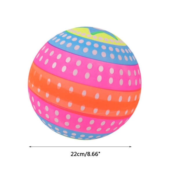 Stor självlysande hoppboll Högstudsande gummiboll för barn Flerfärgad Glow-in the Dark Utbildningsleksaker - Glänsande leksak