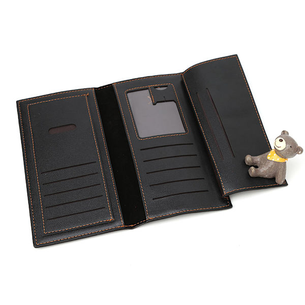 Herr 3D Alligator Plånbok Bifold ID-kortshållare Handväska för case Long Clutch Billf Chocolate