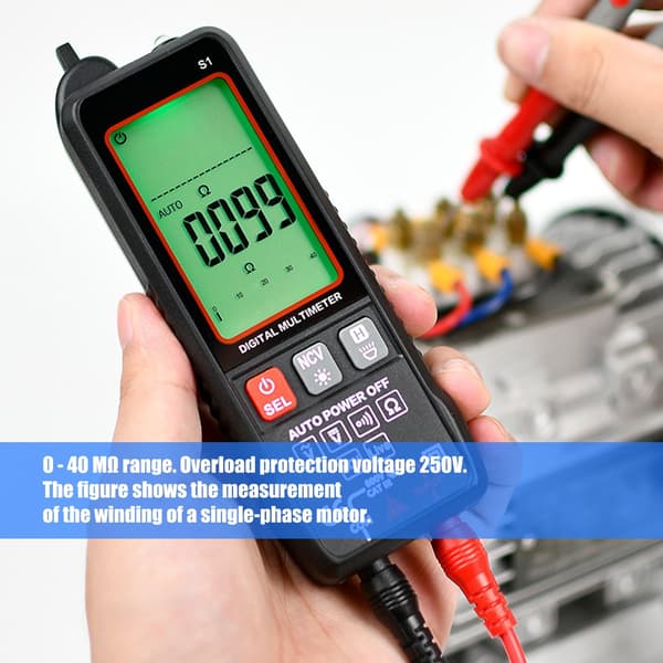 Automatisk Mini Multimeter Spænding Strøm Modstand Kapacitans Tester Værktøj