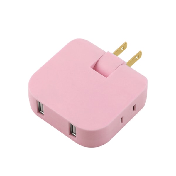 4 in 1 pyörivä pistorasiamuunnin litteä napainen pistoke AC Outlet Extender Seinäliitin 2USB-lataussovittimella 180° pyörivä