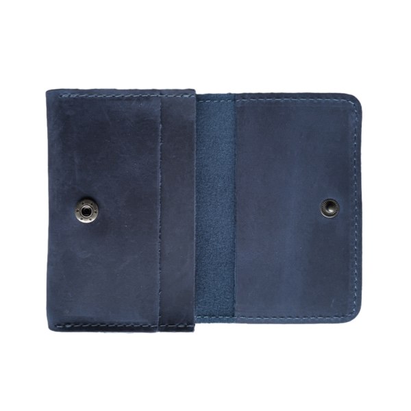 Utsökt hantverk liten myntväska för män Korthållare för kort plånbok Blue