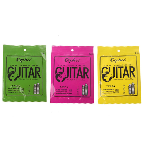 TX-620 TX-630 TX-640 Övade stålsträngar belagd koppar för elgitarr