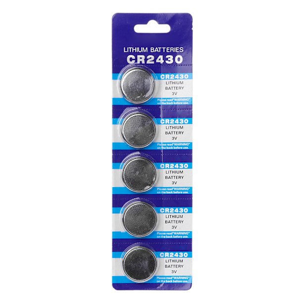 5 stk/kort For Klokkeleker Fjernkontroll CR2430 Cell Coin Lithium Batteri 3V Knapp Batterier For Klokke Toy Fjernkontroll