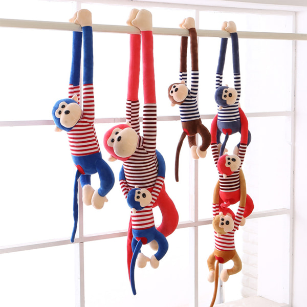 Monkey Söt Lång Arm Mjuk plysch för Doll Toy Heminredning Gardiner Hängande fo Dark brown