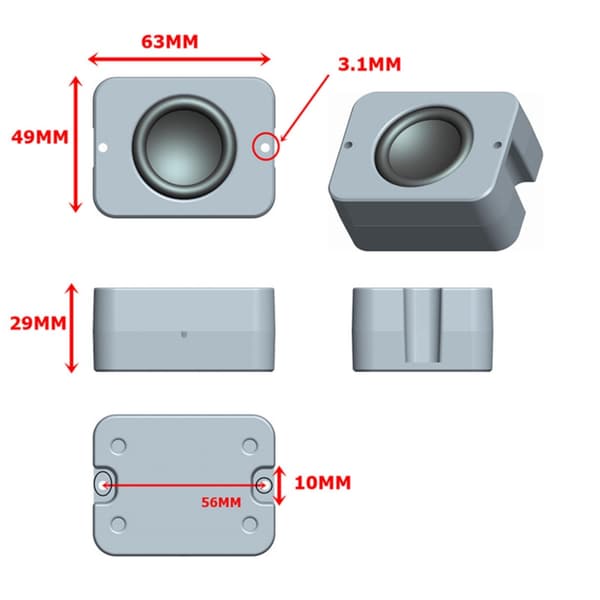 Kompakt 49 mm billydkomponent optimalisert for luksusbiler