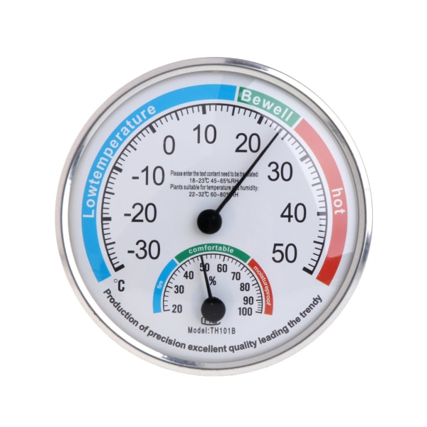 Analog hushållstermometer Hygrometer Temperatur Luftfuktighetsmätare Mätare för kontor/restaurang/hotelllobby