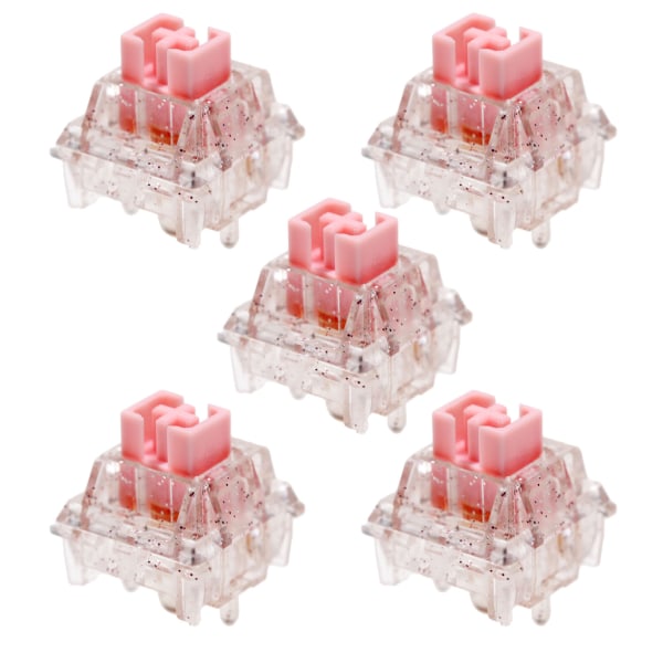 POM-stam linjär omkopplare 5-stift 30 g 45 g 62 g 67 g 80 g för anpassat mekaniskt tangentbord Pink