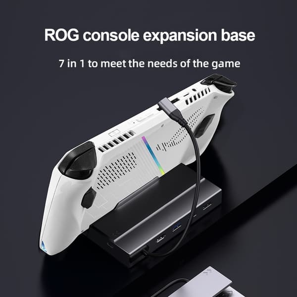 7-i-1 Dock til ROG/X/SteamDeck med USB A USB C HDMI2.0 4K@60Hz